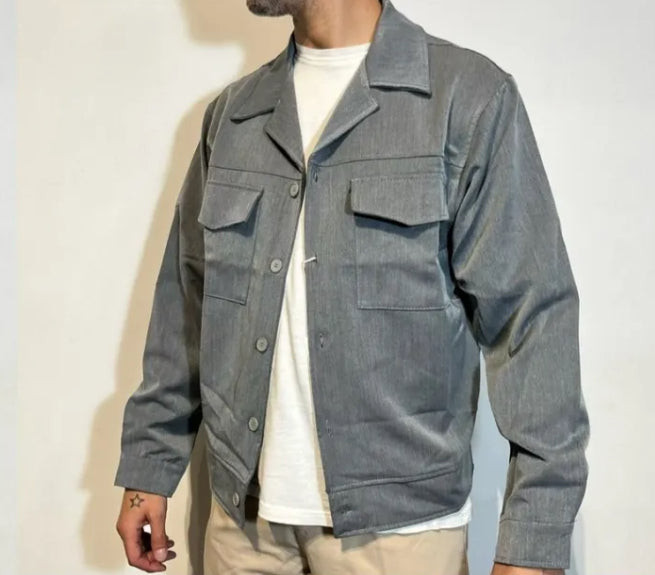 GIACCA CAMICIA REGULAR GRIGIO